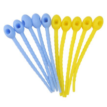 10 Peças Food Grade Silicone Saco Laços Cabo Gerenciamento Zip Tie Twist All-Purpose Multi-Uso Saco Clipe Pão Amarrar Alimentos