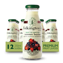 Folkington's Fruit Juice, Summer Berries, 12 Glass Bottles