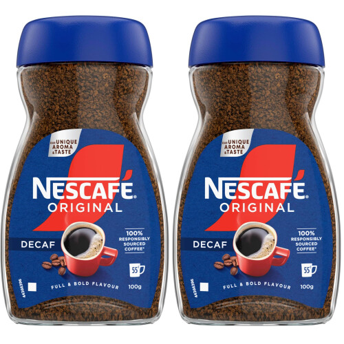 Nescafe NESCAFÉ Original Decaf Instant Coffee 190g, Rich Aroma, Full & Bold