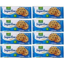 GULLON SUGAR FREE COOKIES 125g - Diabetic Friendly Biscuits, Chocolate Chips Cookies | Sugar free Biscuits & Cookies Perfect for Gifting | Sugar Free
