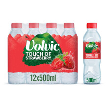 Volvic Touch of Fruit Strawberry Still Flavoured Water 12 x 500ml