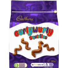 Cadbury Milk Chocolate Curly Wurly Squirlies, Sharing Bag, Bite Size