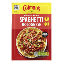 Colman's Midweek Meals Spaghetti Bolognese Meal Maker quick to prepare sauce mix for a protein-boosting meal† 44 g