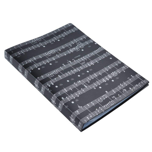 Music File Folder A4 Size Sheet Music Folder Paper Documents Music Themed 40 Pockets Storage Folder 2