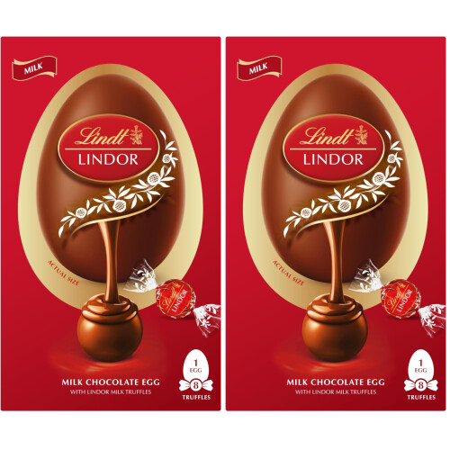 Lindt Lindt Lindor Milk Chocolate Easter Egg 260g - Easter, gift (Pack 2)