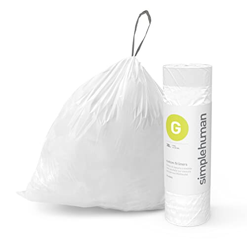simplehuman CW0409 code G Custom Fit Bin Liner Bulk Roll Pack, Plastic