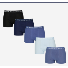Nicce Kids Five Pack Blue Boxer Shorts size 13-14 years