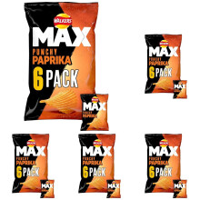Walkers Max Punchy Paprika Crisps 6 x 27g (Pack 5)
