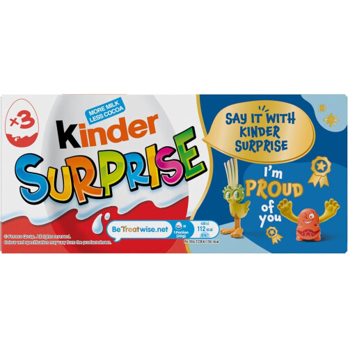 Kinder Surprise Chocolate Gift, Chocolate Eggs, Fine Milk Chocolate