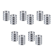 40 Pcs 4.1 Inch Muffin Tart Rings Double Tart Ring Stainless Steel Round Ring Mold for Home Cooking Baking Tools