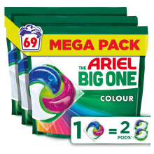 Ariel The Big One PODS Laundry Capsules, 69 Washes (3 x 23), Colour