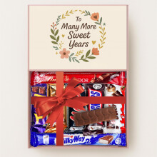 To Many More Sweet Years Chocolate Gift Box - 7 Unique Chocolate Bars