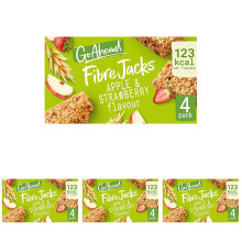 Go Ahead FibreJacks Apple & Strawberry, 4 Bars, 118.9g (Pack 4)