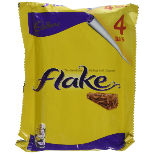 Cadbury Cadbury Flake Chocolate Bars, Pack 4 Bars, 102g