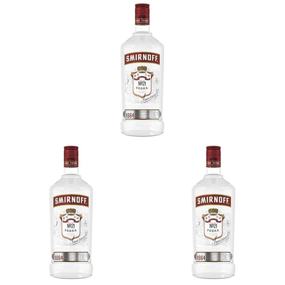 Smirnoff No. 21 Vodka | 37.5% Vol | 1.5L | Triple Distilled & 10 X