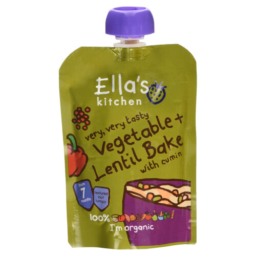 Ella's Kitchen Organic Vegetable Bake w/ Lentils 7+ Months, Single