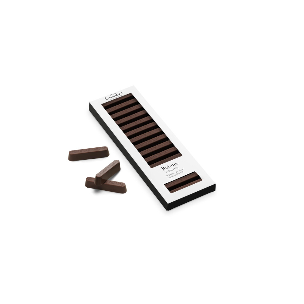 Hotel Chocolat 40% Milk Chocolate Batons - 15 Chocolate Sticks, 120G