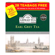 Ahmad Tea Earl Grey Black Tea - 128 Tagged Teabags