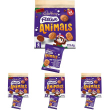 Cadbury Festive Animal Shaped Biscuits w/ a Chocolate Base, Limited