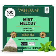 VAHDAM, Mint Tea Bags 100% Pure Leaf Tea, High Grown, Low Caffeine