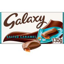 Galaxy Chocolate Bar, Salted Caramel & Milk Chocolate, 135g, Christmas