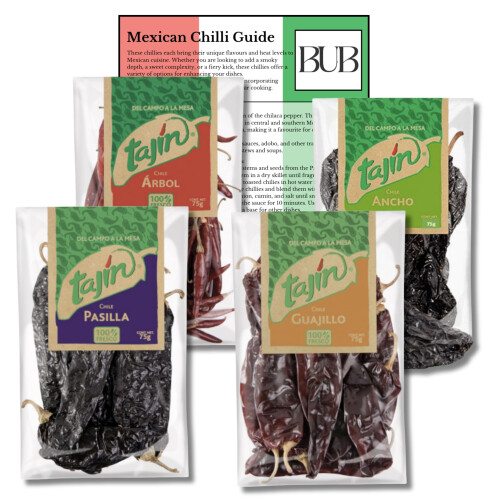 BUB Mexican Chilli Gift Pack - 4 - Pack 75g Tajin Chillies