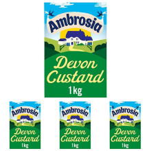 Ambrosia Devon Custard, Traditional, Catering Pack, 1kg (Pack 4)