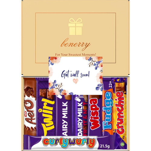 Benerry Chocolate Gift Box Hamper - 8 Treats Get Well Soon Gift