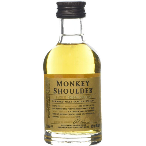 Monkey Shoulder Blended Malt Whisky, 5cl