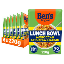Bens Original Lunch Bowl Moroccan Style Chickpea & Raisin ready in 90