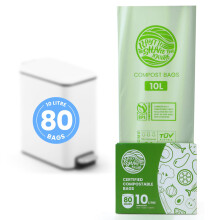 RAYTID 28% Extra Compostable Food Waste Bags 10l 80 Bin Bags EN13432