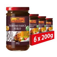Lee Kum Kee Gluten Free Teriyaki Sauce, Vegan, 200g (Pack 6)