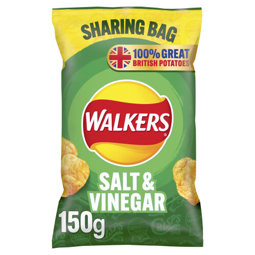 Walkers Walkers Salt & Vinegar 150g (Pack 10)