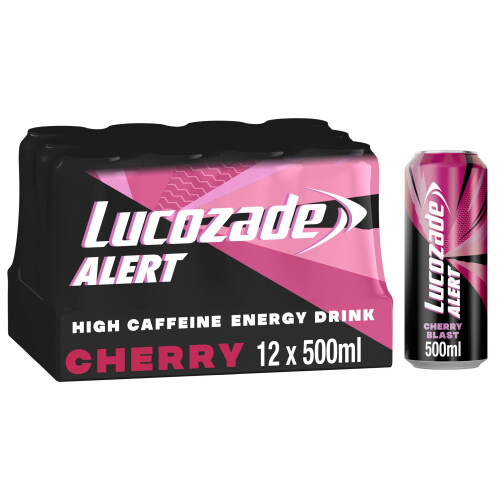 Lucozade Lucozade Alert Energy Drink Cherry Blast 500ml (Pack 12)