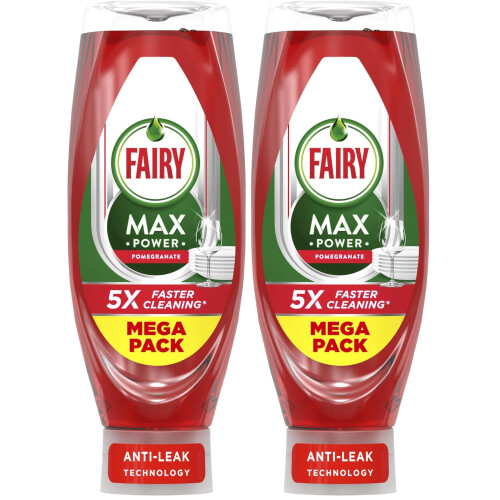Fairy Fairy MaxPower Washing Up Liquid Pomegranate 730ml, Easy & Effortless