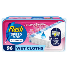 Flash Speedmop Wet Floor Cleaning Wipes, Pink Limited Edition, 96