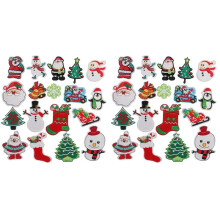 Weihnachten Patches Nähen Auf Eisen Auf Gestickten 36PCS Weihnachts Baum Santa Süße Applikationen für DIY Handwerk Kleidung Dekorationen