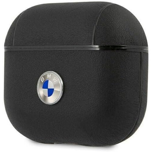 BMW BMW AirPods 3 etui, ægte læder, sølvlogo, sort 2
