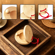 Glitzville 12pcs Wooden Castanets,DIY Classroom Spanish Musical Castanets,Wood Clappers Percussion Instruments,Percussion Instrument for Adults