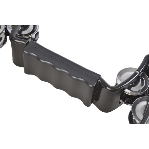 Bryce Half Moon Tambourine Black with double jingles 2