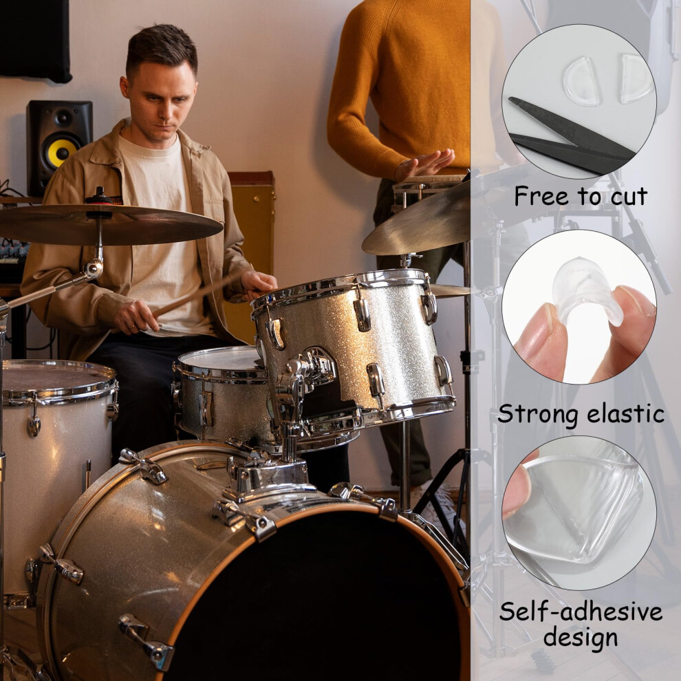 Qfgasre Drum Dampeners Drum Damper Gel Moon Gel For Drums Silencer Pad