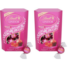 Lindt Lindor Raspberry & Cream Chocolate Truffles - Smooth Filling