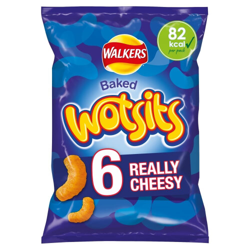 Walkers Walkers Wotsits Really Cheesy Snacks Crisps 6x16.5g 2