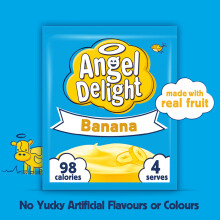Angel Delight Banana Flavour Instant Dessert Mix, 59g Sachet, White