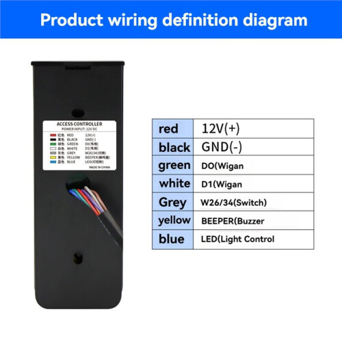 IP67 Waterproof RFID IC ID Card Reader WG-26/34 Output, Contactless Card Reader Access Control Controller White 2