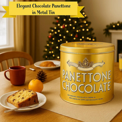 Chocolate Panettone Cake Tin for Gifts 1