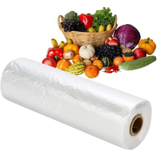 Efforias 500 Polythene Bags on a Roll Fruit Vegetable Clear Plastic 2
