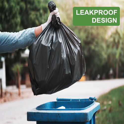 Bin Bags 50 Litre, KITBEST Recyclable Bin Liners, 40 Plastic Rubbish 2