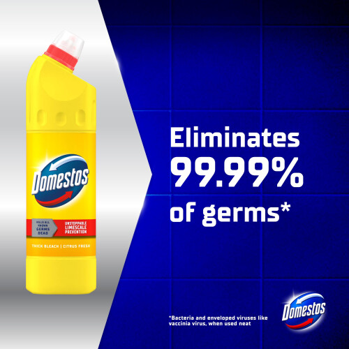 Domestos Domestos Citrus Fresh Thick Bleach disinfectant that eliminates 99.99% 2