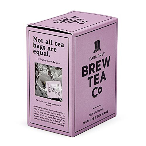 Brew Tea Co Earl Grey Whole Leaf Tea Bags, Pack 45 1